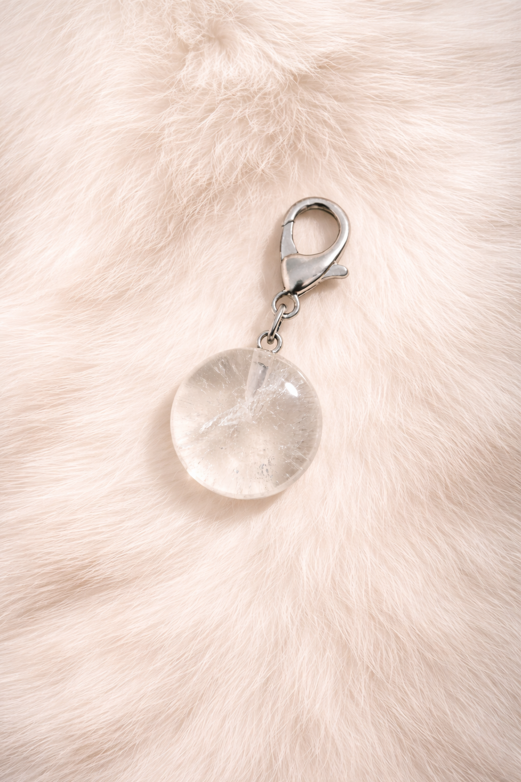 Soul Mirror in Clear Quartz Charm